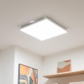 Eglo 32547 - LED RGBW Dimming πλφονιέρα/χωνευτό πάνελ 2σε1 SALOBRENA-C LED/34W/230V λευκό 60x60 cm + τηλεχειριστήριο