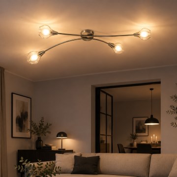 Eglo 32594 - Φωτιστικό οροφής ARNADO 4xG9/33W/230V ματ χρώμιο