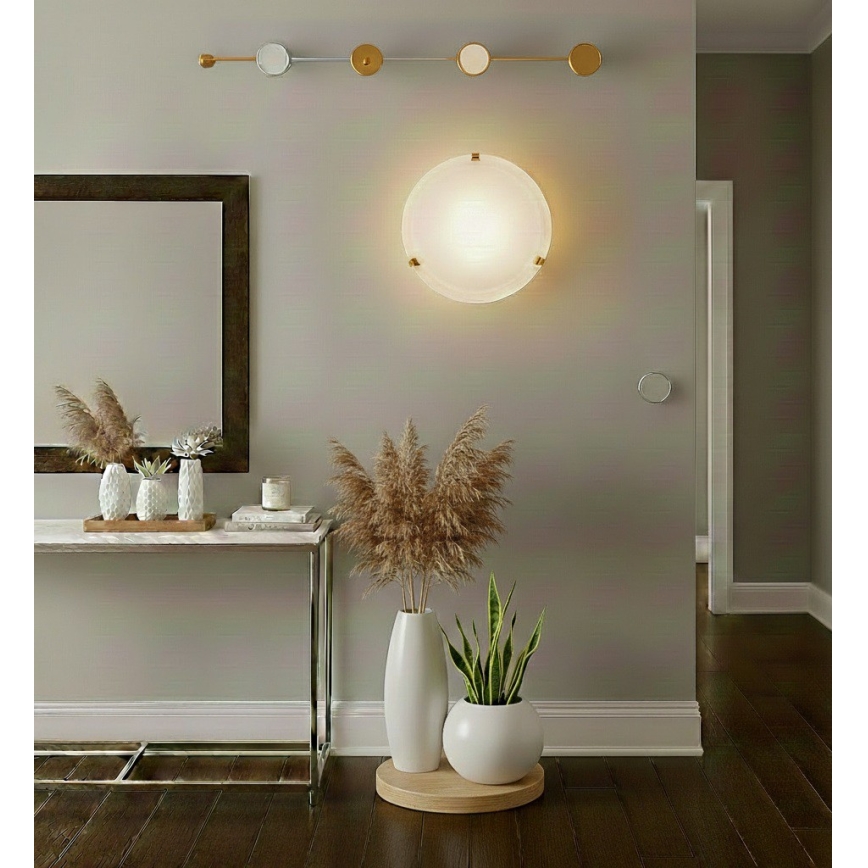 Eglo 32601 - LED φωτιστικό οροφής SALOME LED/11W/230V Ø 30 cm χρυσό/γυαλί αλαμπάστρου