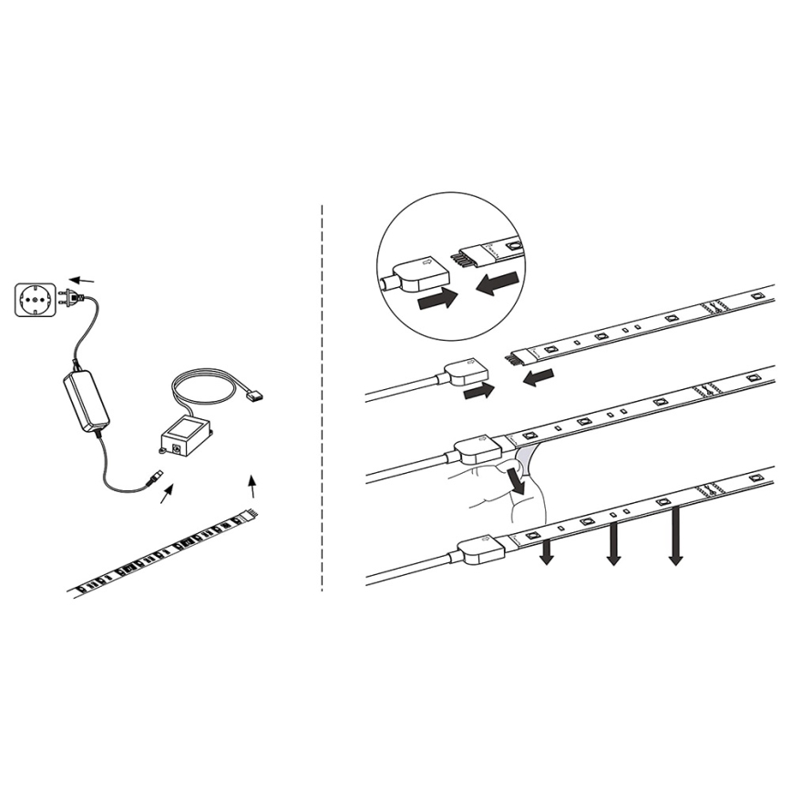 Eglo - LED RGB ταινία 5μ STRIPE-C LED/19W/230V