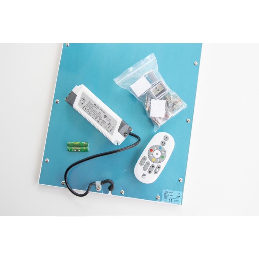 Eglo 32734 - LED RGBW Dimming πλαφονιέρα/χωνευτό πάνελ 2σε1 SALOBRENA-C LED/34W/230V λευκό + τηλεχειριστήριο