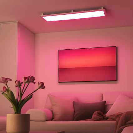 Eglo 32734 - LED RGBW Dimming πλαφονιέρα/χωνευτό πάνελ 2σε1 SALOBRENA-C LED/34W/230V λευκό + τηλεχειριστήριο