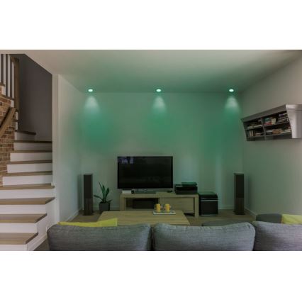 Eglo - LED RGB Ρυθμιζόμενο φωτιστικό οροφής FUEVA-C LED/10,5W/230V
