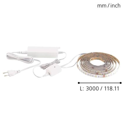 Eglo - LED RGB ταινία 3μ STRIPE-C LED-RGB/11,4W/230V