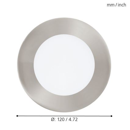 Eglo - LED RGB Dimming χωνευτό φωτιστικό FUEVA-C LED/5,4W/230V