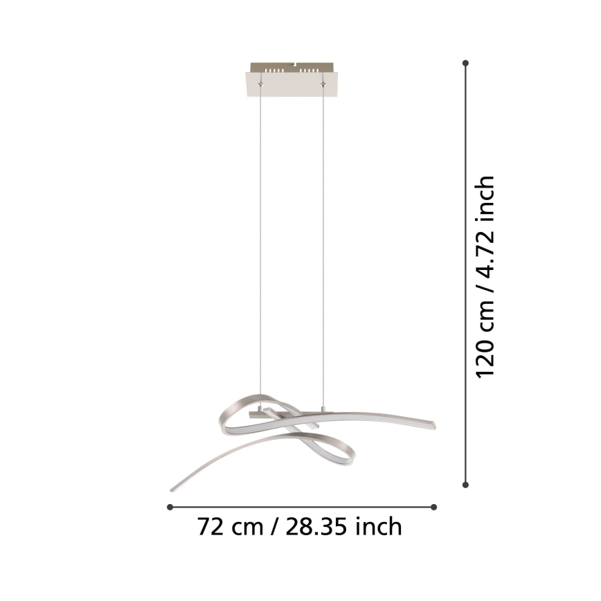 Eglo 32853 - Κρεμαστό φωτιστικό SYMPHONIE LED με καλώδιο/18,9W/230V