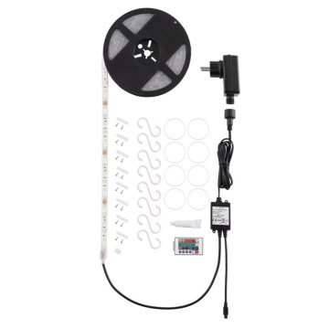 Eglo 32859 - RGB LED ρυθμιζόμενη ταινία 5m COB LED/12W/230V 4000K IP44 + τηλεχειριστήριο