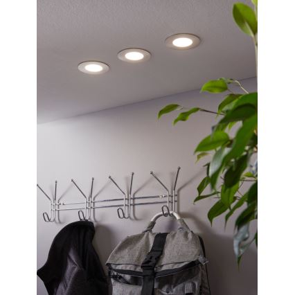 Eglo - ΣΕΤ 3x LED RGB Χωνευτό φωτιστικό οροφής dimming FUEVA-C 1xLED/3W/230V