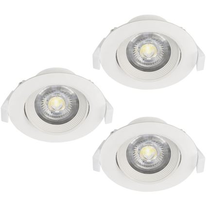 Eglo - Σετ 3x χωνευτά φωτιστικά οροφής SARTIANO LED/5W/230V