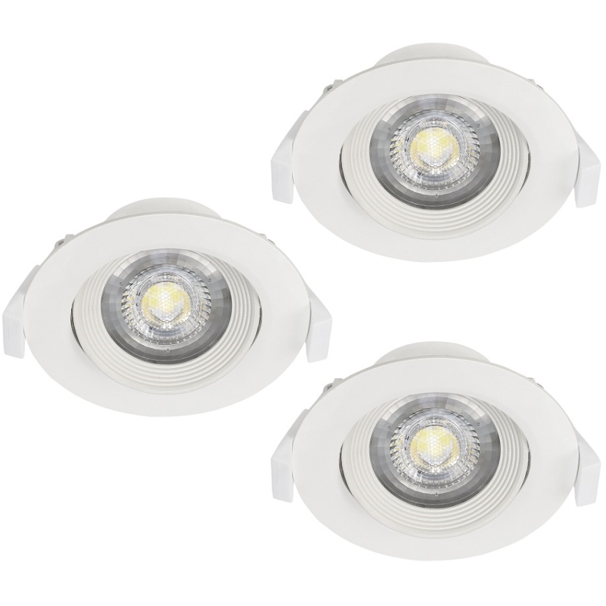 Eglo - Σετ 3x χωνευτά φωτιστικά οροφής SARTIANO LED/5W/230V
