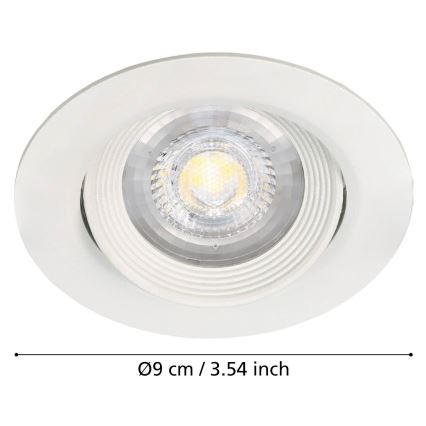 Eglo - ΣΕΤ 3x Χωνευτό φως SARTIANO 1xLED/5W/230V