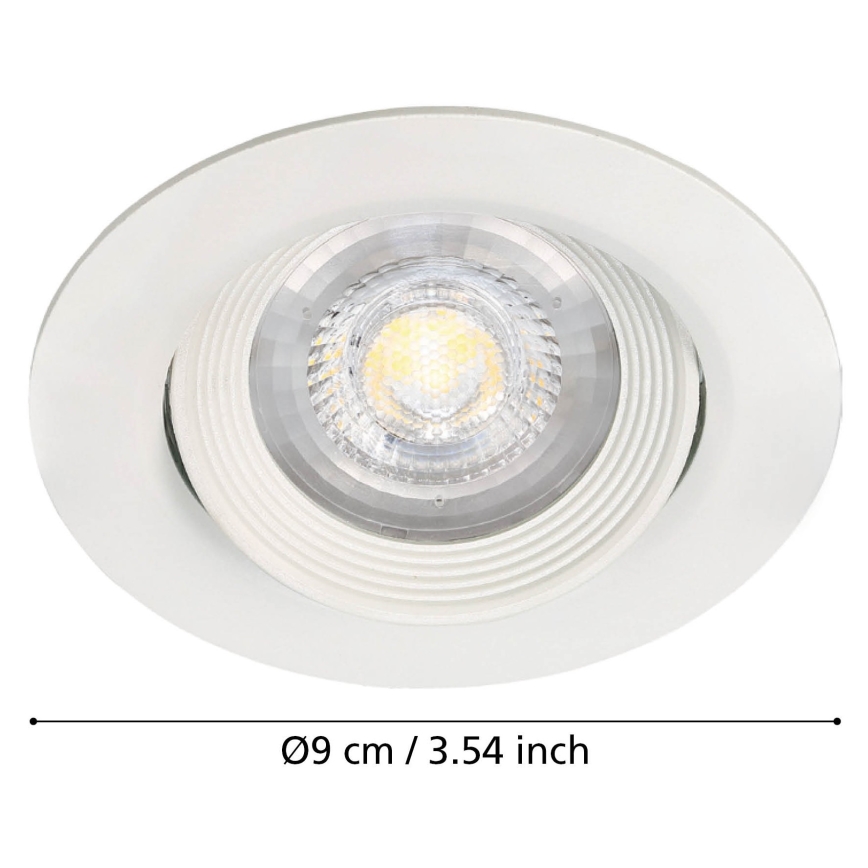 Eglo - ΣΕΤ 3x Χωνευτό φως SARTIANO 1xLED/5W/230V