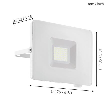 Eglo - Προβολέας LED LED/30W/230V IP65