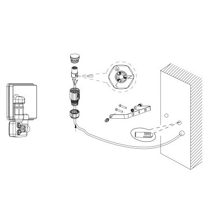 Eglo - Προβολέας LED με αισθητήρα LED/50W/230V IP44