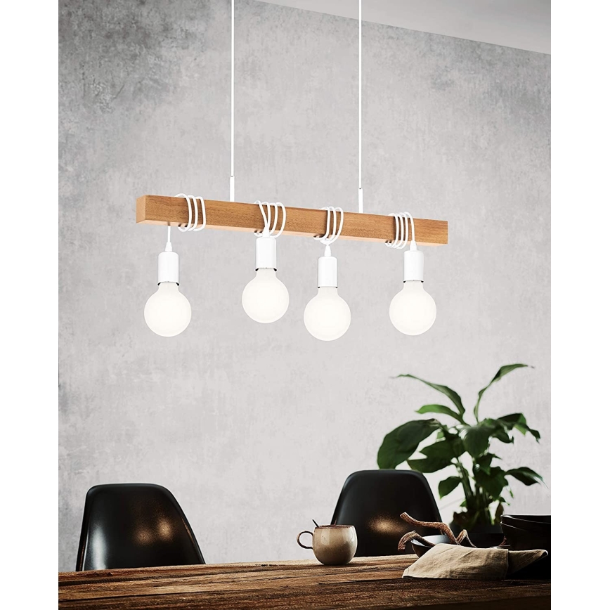 Eglo - Πολύφωτο σε σχοινί TOWNSHEND 4xE27/60W/230V