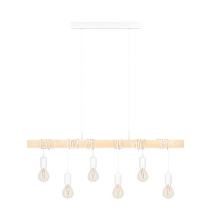 Eglo - Πολύφωτο σε σχοινί TOWNSHEND 6xE27/60W/230V