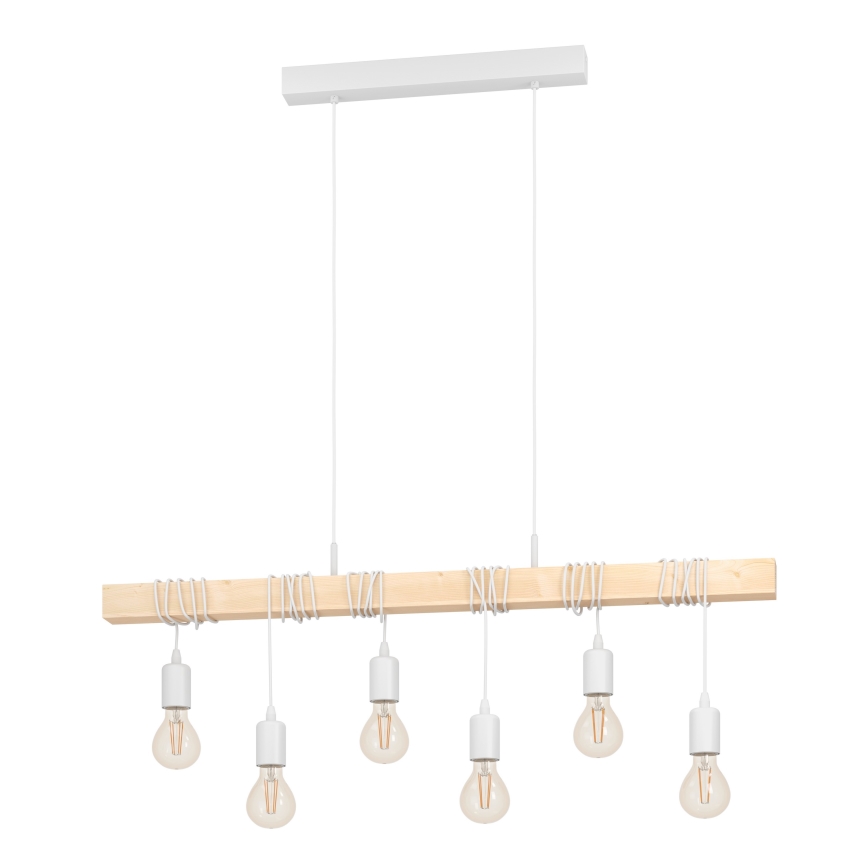 Eglo - Πολύφωτο σε σχοινί TOWNSHEND 6xE27/60W/230V
