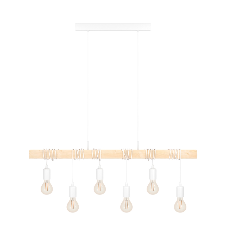 Eglo - Πολύφωτο σε σχοινί TOWNSHEND 6xE27/60W/230V