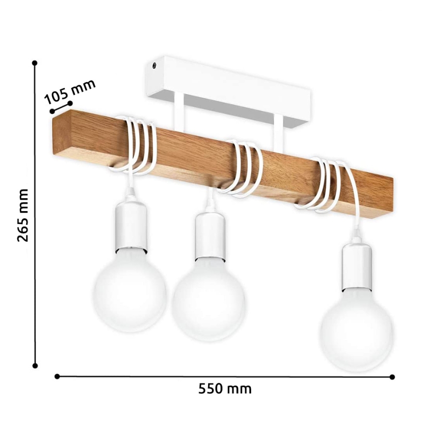 Eglo - Συνδεδεμένο πολύφωτο TOWNSHEND 3xE27/60W/230V