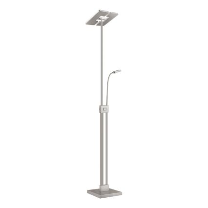 Eglo 33182 - Φωτιστικό δαπέδου LED Dimmable SOLANO 1xLED/26W/230V +1xLED/3,2W 3000K ματ χρώμιο