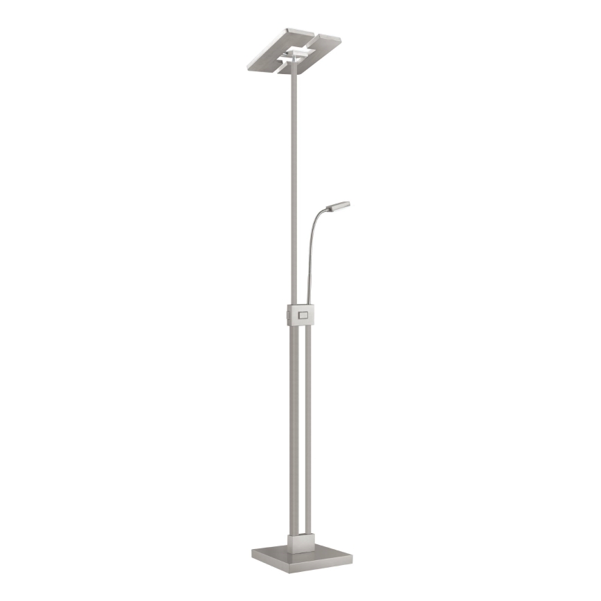 Eglo 33182 - Φωτιστικό δαπέδου LED Dimmable SOLANO 1xLED/26W/230V +1xLED/3,2W 3000K ματ χρώμιο