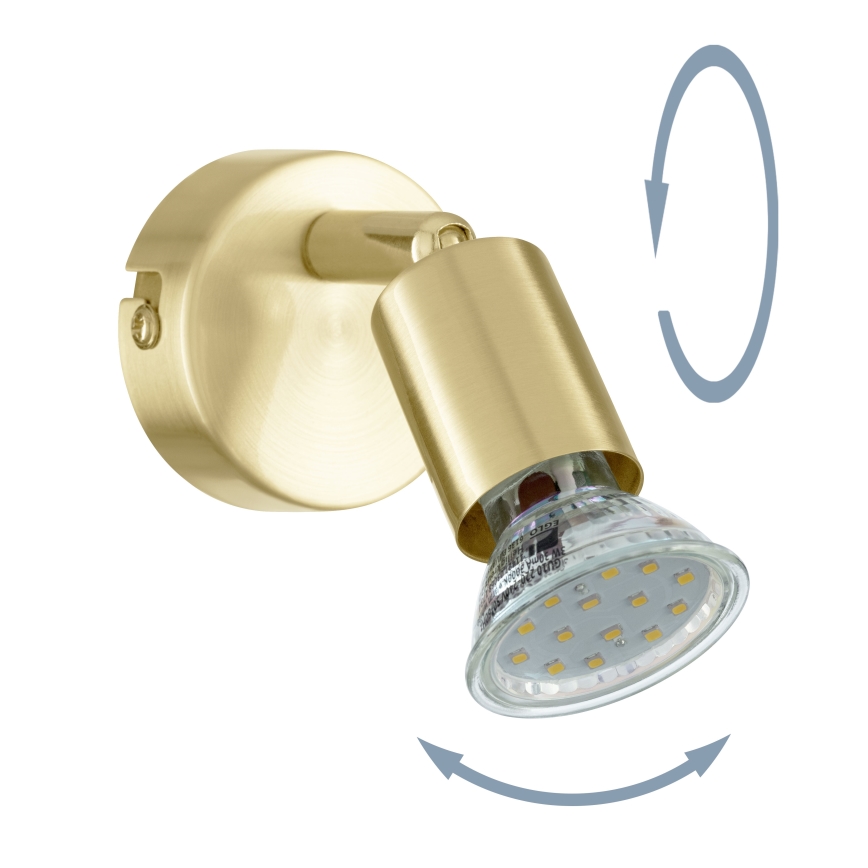 Eglo - Φωτιστικό σποτ τοίχου LED 1xGU10/2,8W/230V 3000K χρυσό