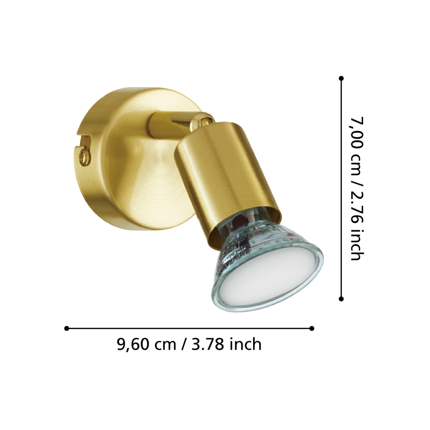 Eglo - Φωτιστικό σποτ τοίχου LED 1xGU10/2,8W/230V 3000K χρυσό