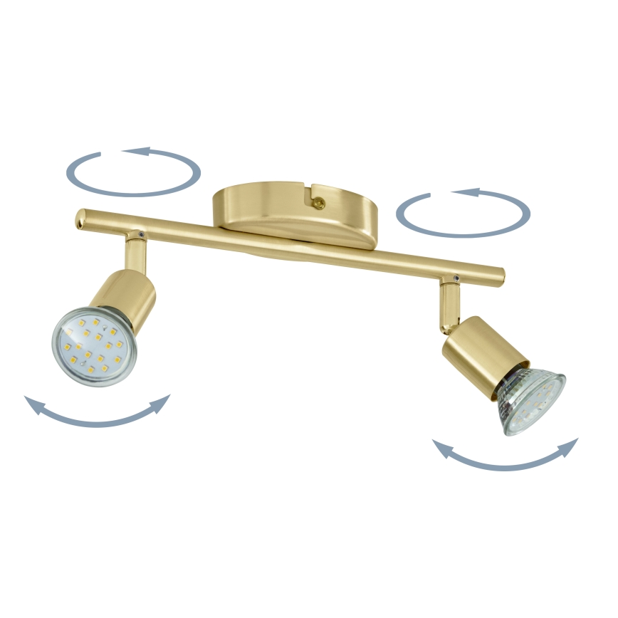 Eglo - LED Σποτ 2xGU10/2,8W/230V 3000K χρυσό