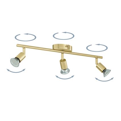 Eglo - LED Σποτ 3xGU10/2,8W/230V 3000K χρυσό