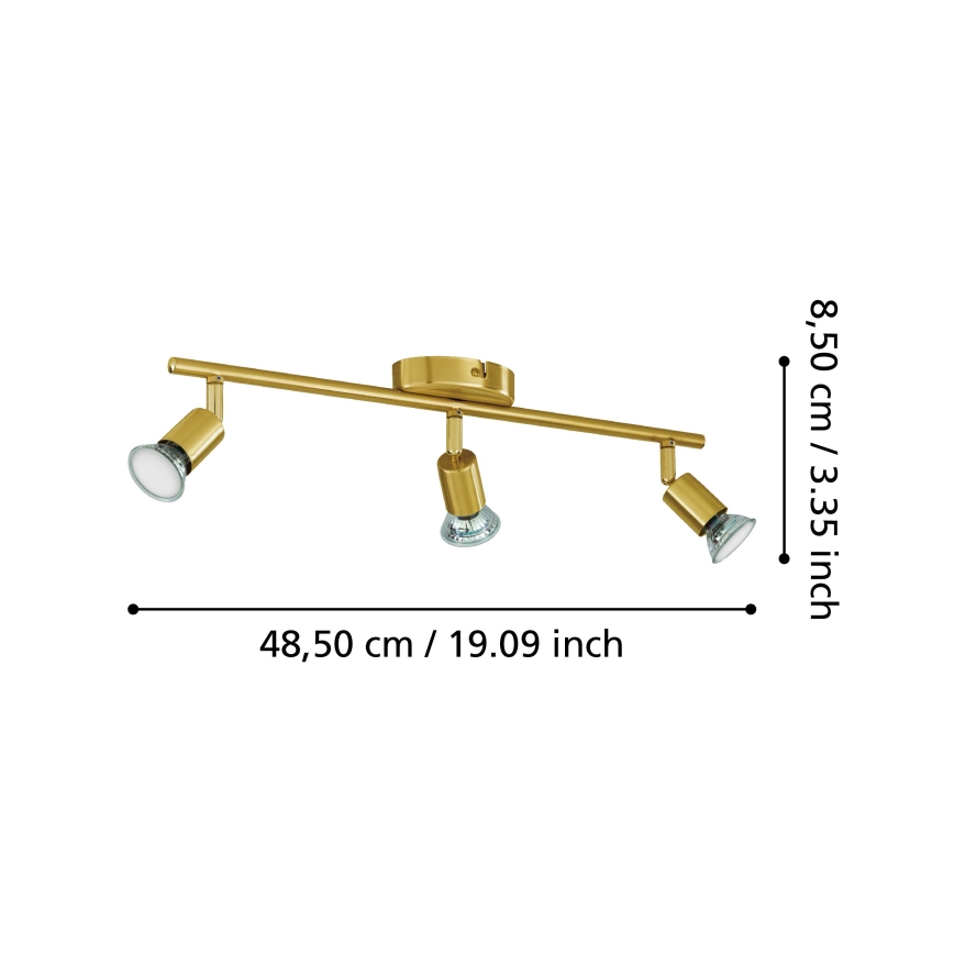 Eglo - LED Σποτ 3xGU10/2,8W/230V 3000K χρυσό