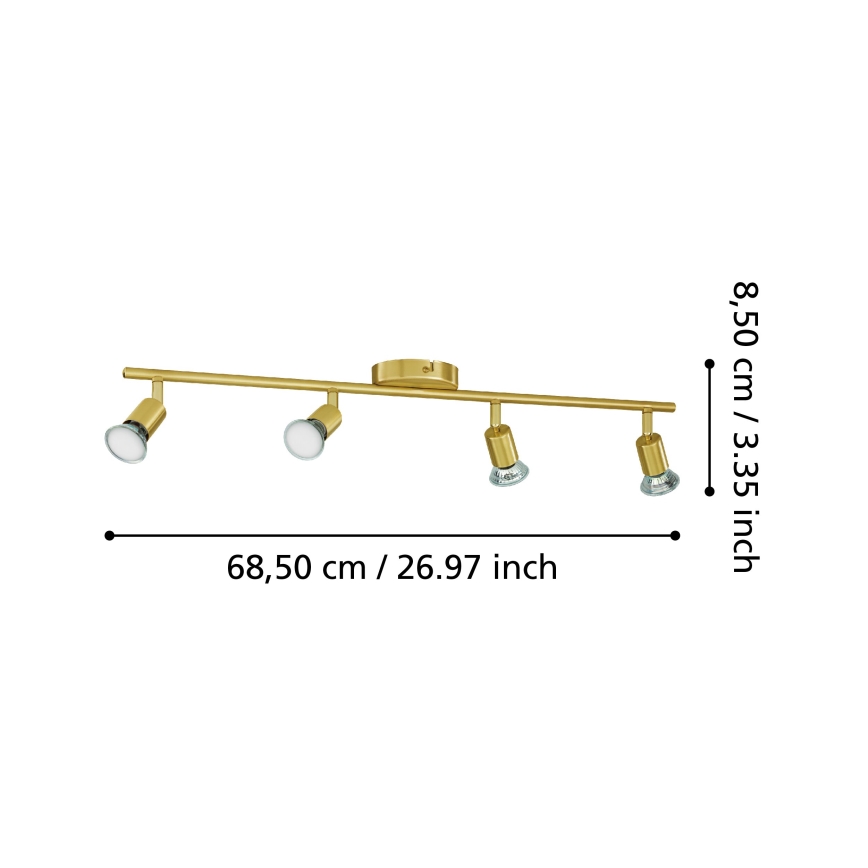 Eglo - LED Σποτ 4xGU10/2,8W/230V 3000K χρυσό