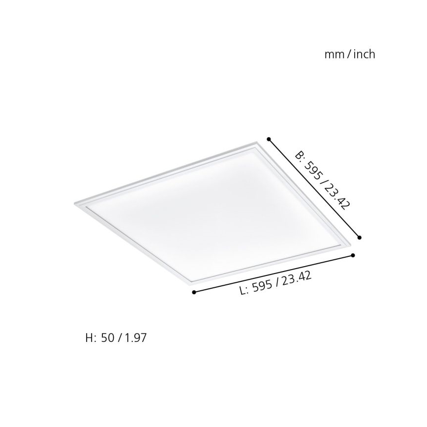 Eglo 33204 - LED RGBW Φωτιστικό dimming SALOBRENA-C LED/34W/230V 2700-6500K + τηλεχειριστήριο