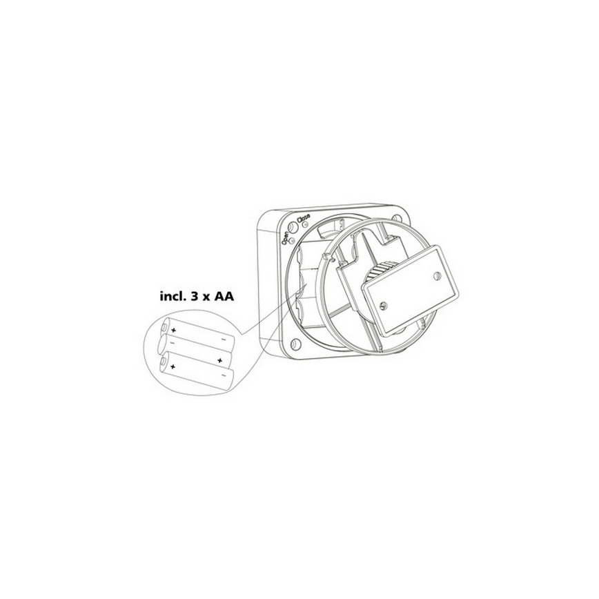 Eglo 33236 - Αισθητήρας κίνησης εξωτερικού χώρου CONNECT SENSOR 3xAA 12 m λευκό IP44
