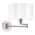 Eglo 33269 - Φωτιστικό τοίχου PASTERI 1xE27/60W/230V ματ χρώμιο/λευκό