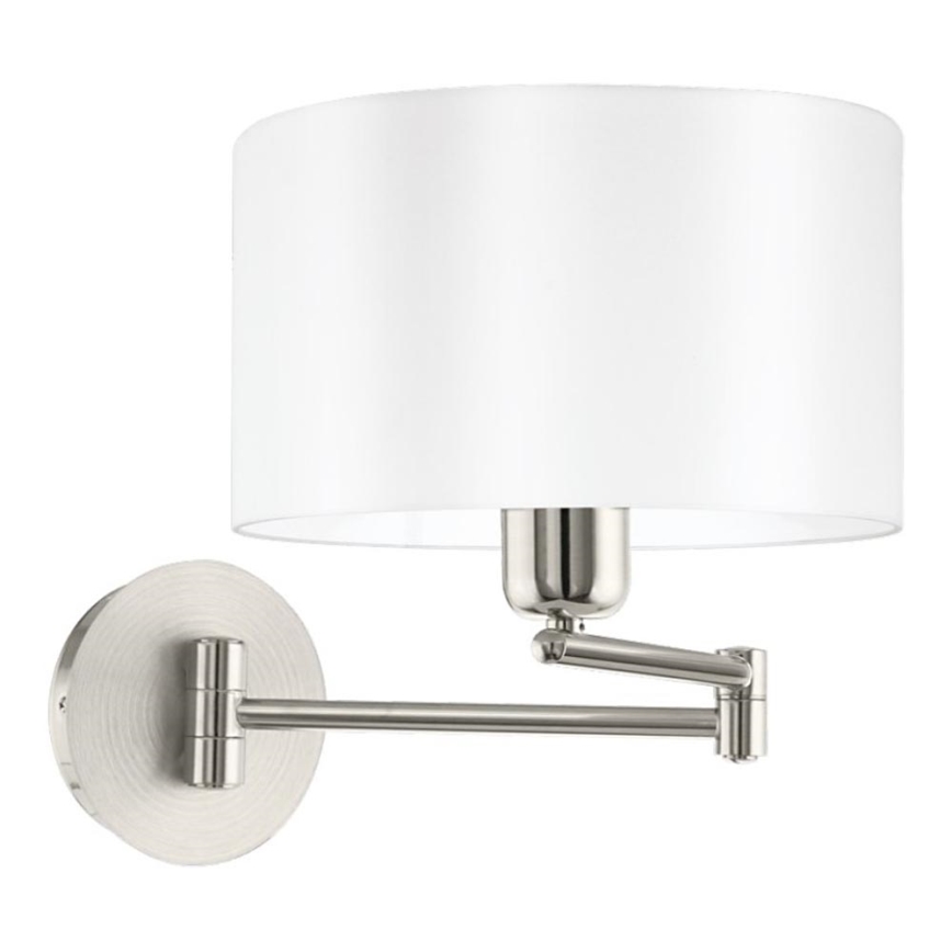 Eglo 33269 - Φωτιστικό τοίχου PASTERI 1xE27/60W/230V ματ χρώμιο/λευκό