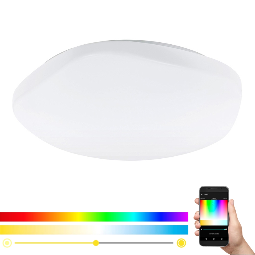 Eglo 33272 - LED RGBW Dimmable φωτιστικό οροφής TOTARI-C LED/34W/230V 2700-6500K λευκό + τηλεχειριστήριο