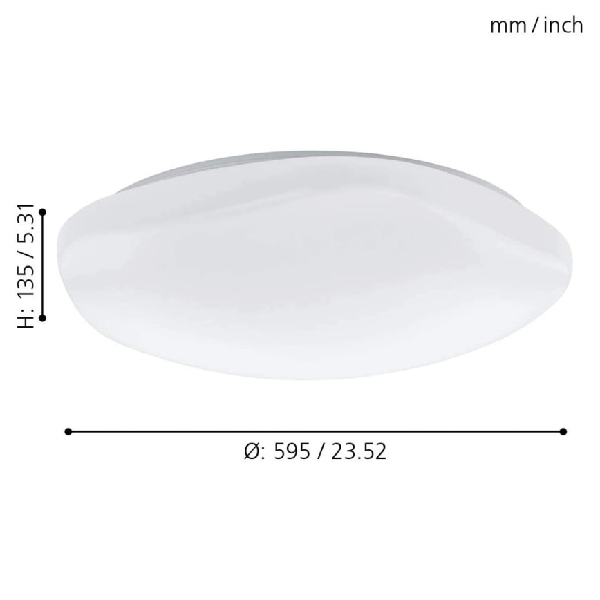 Eglo 33272 - LED RGBW Dimmable φωτιστικό οροφής TOTARI-C LED/34W/230V 2700-6500K λευκό + τηλεχειριστήριο