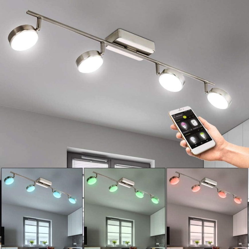Eglo 33274 - LED RGBW Dimmable σποτ CORROPOLI-C 4xLED/5W/230V