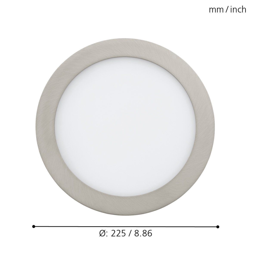 Eglo 33317 - Ρυθμιζόμενο χωνευτό φωτιστικό LED RGBW FUEVA-C LED/15,6W/230V 2700–6500K διάμ. 22,5 cm