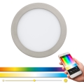 Eglo 33317 - Ρυθμιζόμενο χωνευτό φωτιστικό LED RGBW FUEVA-C LED/15,6W/230V 2700–6500K διάμ. 22,5 cm