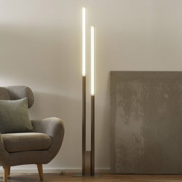Eglo 33323 - LED RGBW Φωτιστικό δαπέδου ντιμαριζόμενο FRAIOLI-C 2xLED/17W/230V 2700-6500K ματ χρώμιο