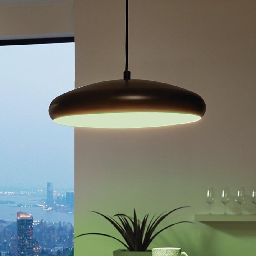 Eglo 33328 - LED RGBW Κρεμαστό φωτιστικό οροφής ντιμαριζόμενο RIODEVA-C LED/27W/230V 2700-6500K μαύρο