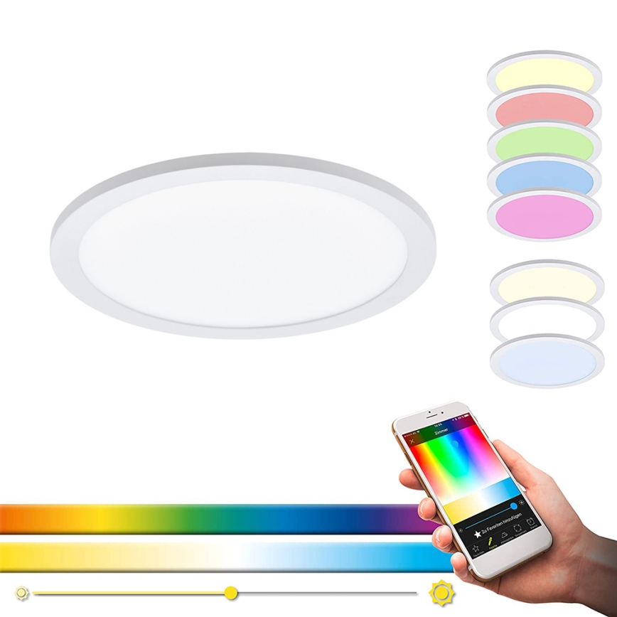 Eglo 33341 - Ρυθμιζόμενο φωτιστικό οροφής LED RGBW SARSINA-C LED/16W/230V 2700-6500K Ø 30 cm + τηλεχειριστήριο