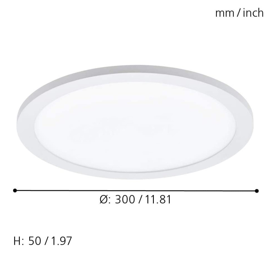 Eglo 33341 - Ρυθμιζόμενο φωτιστικό οροφής LED RGBW SARSINA-C LED/16W/230V 2700-6500K Ø 30 cm + τηλεχειριστήριο
