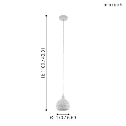 Eglo - Πολύφωτο σε σχοινί 1xE14/40W/230V