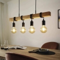 Eglo 33378 -  Κρεμαστό φωτιστικό οροφής LED TOWNSHEND 4xE27/4W/230V 2200K μπεζ/μαύρο