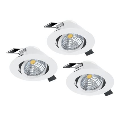 Eglo - ΣΕΤ 3xLED Dimmable φωτιστικά 3xLED/6W/230V λευκό