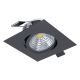 Eglo - LED Dimmable χωνευτό φωτιστικό/6W/230V μαύρο