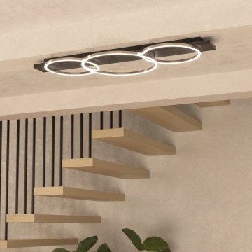 Eglo 33488 - Φωτιστικό οροφής LED BOYAL 2xLED/12W/230V + LED/12W μαύρο