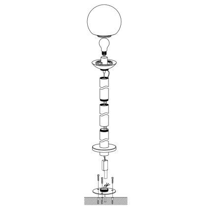 Eglo 33566 - Ρυθμιζόμενο εξωτερικό φωτιστικό LED NISIA-C 1xE27/9W/230V 980 mm IP44